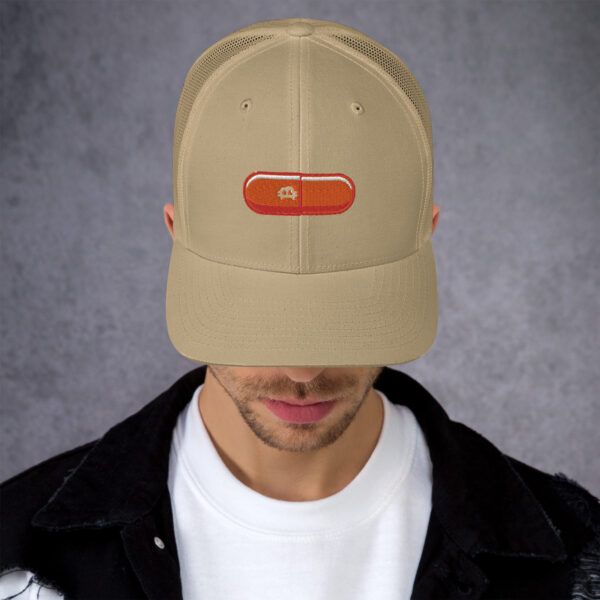 Orange Pill Trucker Cap - Image 2