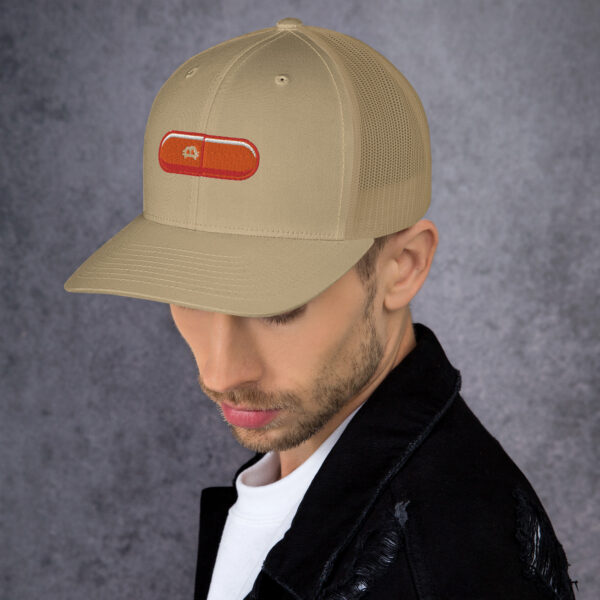 Orange Pill Trucker Cap - Image 3