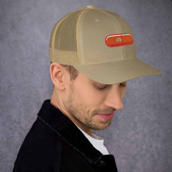 Orange Pill Trucker Cap - Image 4