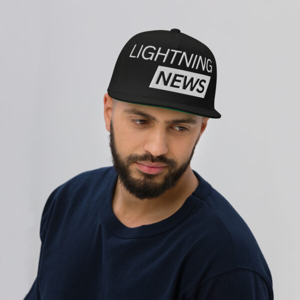 Lightning News Flat Bill Cap - Image 2