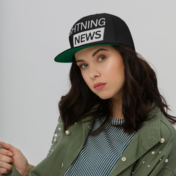 Lightning News Flat Bill Cap - Image 3