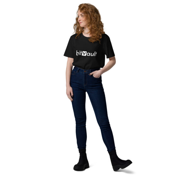 Bitvault unisex 100% organic cotton t-shirt with QR Code - Image 8