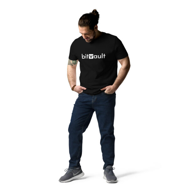 Bitvault unisex 100% organic cotton t-shirt with QR Code - Image 13