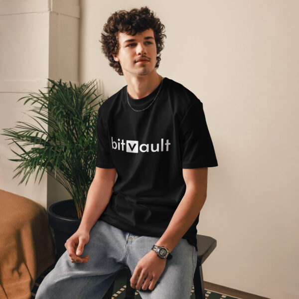 Bitvault unisex 100% organic cotton t-shirt with QR Code - Image 2
