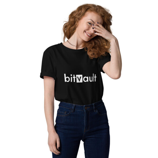 Bitvault unisex 100% organic cotton t-shirt with QR Code - Image 11
