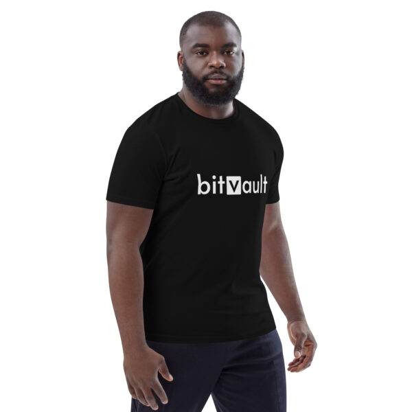 Bitvault unisex 100% organic cotton t-shirt with QR Code - Image 4