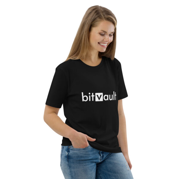Bitvault unisex 100% organic cotton t-shirt with QR Code - Image 5