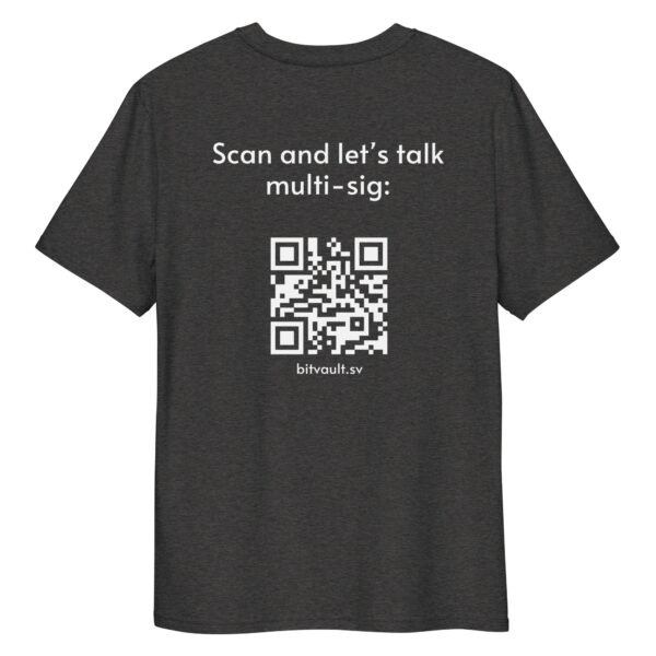 Bitvault unisex 100% organic cotton t-shirt with QR Code - Image 21