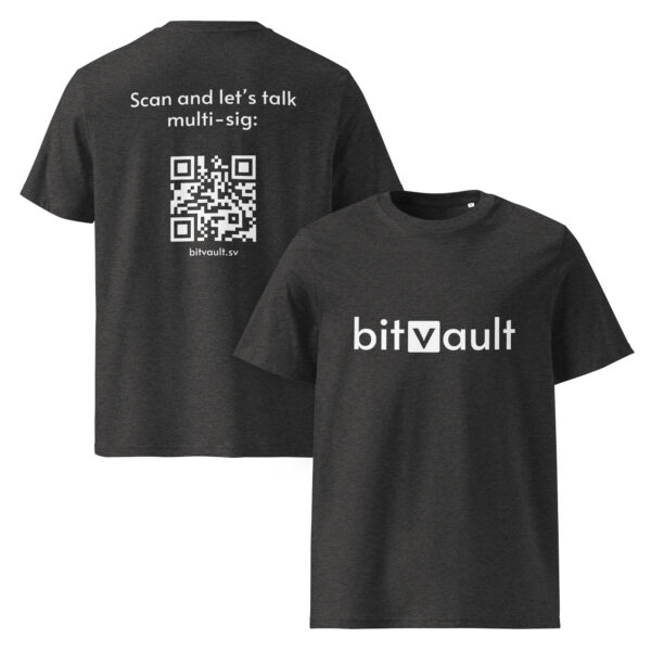 Bitvault unisex 100% organic cotton t-shirt with QR Code - Image 28