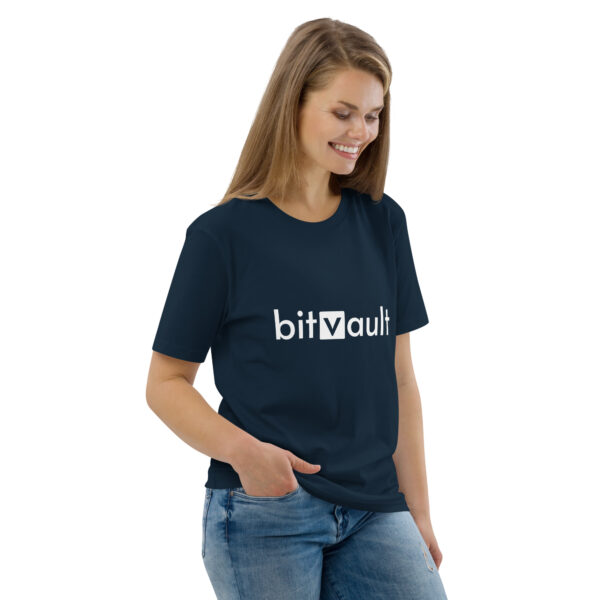 Bitvault unisex 100% organic cotton t-shirt with QR Code - Image 18