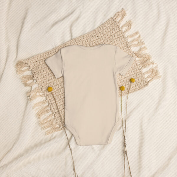 I'm a Bitcoin Native - white/Beige 100% Organic cotton baby bodysuit - Image 9