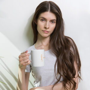 Bitcoin Supply White glossy mug